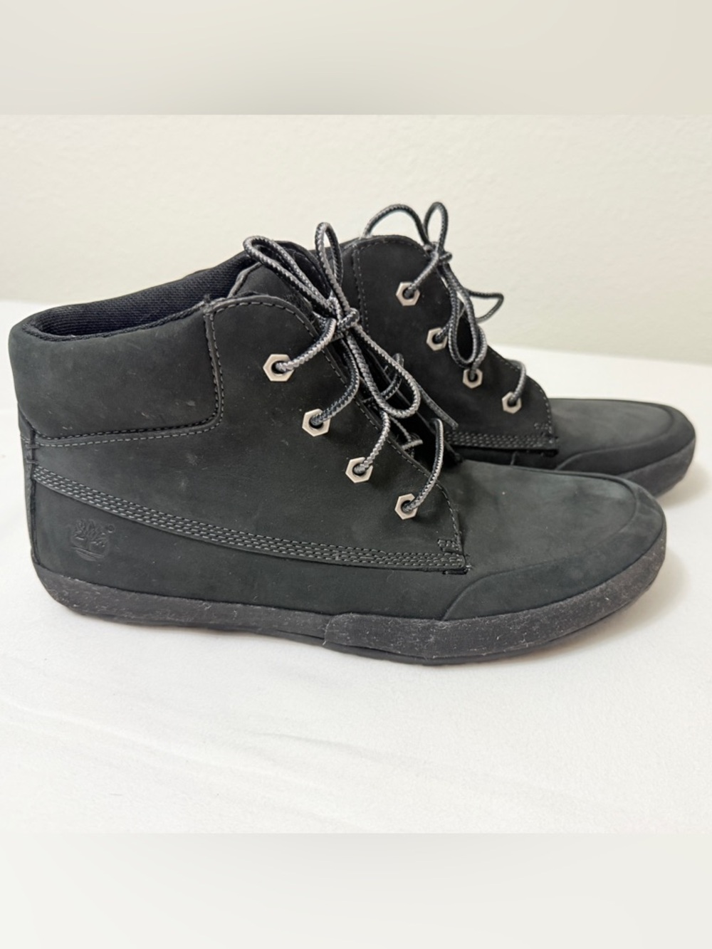 Timberland Black Nubuck Chukka Boots Womens 7.5M Light NWOB